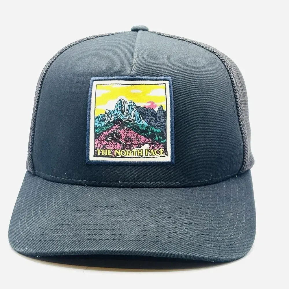 The North Face Keep It Patched Trucker Hat Black Mesh Snapback Gorp Core Outdoor